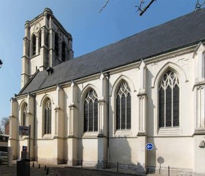 The exterior view of Église Sainte-Catherine de Lille with its architectural details