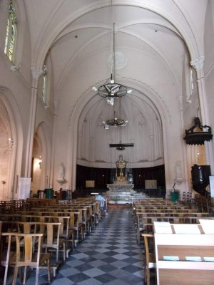 Nave interior of Saint-Ferréol les Augustins church showing architectural details