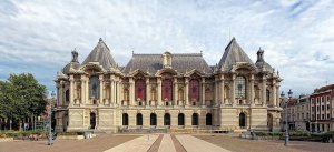 Facade view of Palais des Beaux-Arts museum building in Lille, France