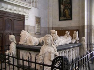 Ornate tomb of Francis II Duke of Brittany and family inside Nantes Cathedral
