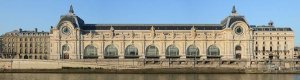 Panorama showing north side of Orsay Museum building formed by three stitched photos