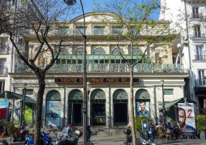 Facade of Théâtre du Gymnase Marie Bell in Paris