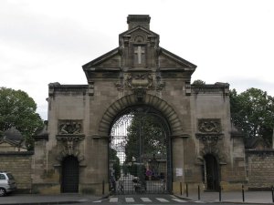 ornate entrance gate to Chartreuse Cemetery in Bordeaux