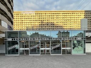 Entrance access to Halles de Lyon-Paul Bocuse market building