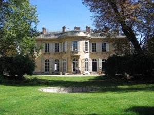 Facade of Hôtel de Mademoiselle de Condé viewed from the garden in Paris