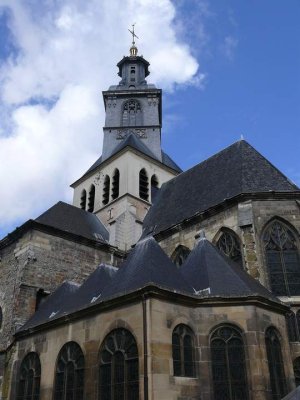 View of Saint-Jacques Church, an ancient Gothic church in Reims