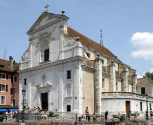 Saint-François-de-Sales church exterior in Annecy, Haute-Savoie region