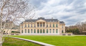 Château de la Muette seen from surrounding park in Paris