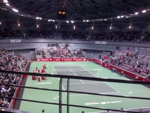 Exterior view of Toulouse sport complex Palais des sports André-Brouat during French Masters series