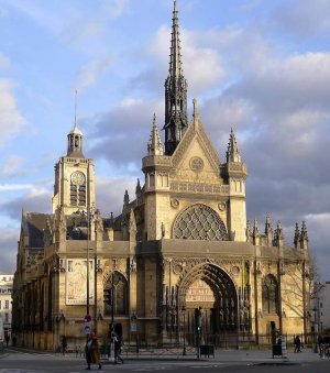 West facade of Saint-Laurent church in Paris 10th arrondissement