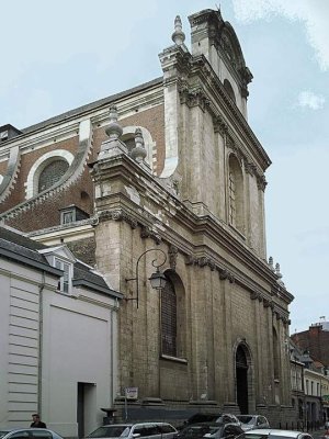 Saint-Étienne Church in Lille with Gothic architecture and a tall steeple