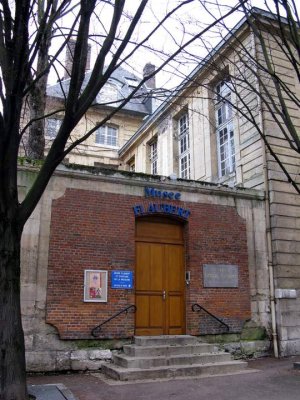 Entrance gate and childhood home of Gustave Flaubert in Rouen
