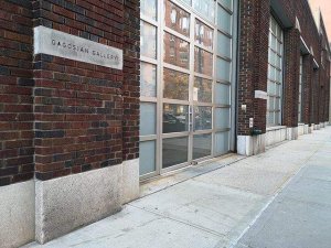 Exterior view of Gagosian Gallery on West 24th Street in New York City with modern facade
