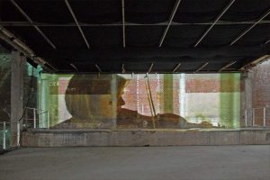 Installation Traces by Amos Gitai inside Palais de Tokyo under construction