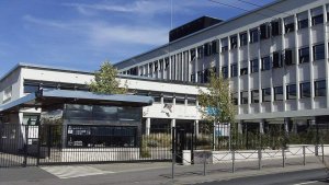 Exterior view of Cite Scolaire Antoine-de-Saint-Exupéry school building in Lyon