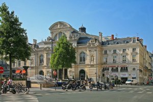 The Grand Théâtre in Angers showing its classical architectural facade