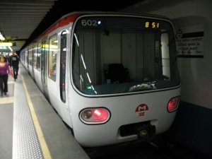 MPL 75 metro train on line B at Part-Dieu station in Lyon