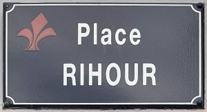 commemorative plaque of the Rihour Palace in Lille