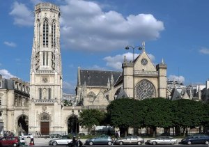 Saint-Germain l'Auxerrois church building in Paris first district