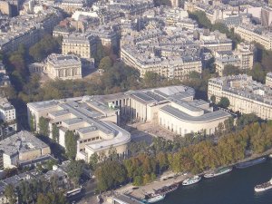 aerial view of Palais de Tokyo and Musée d’Art Moderne in Paris