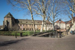Winter view of the Couvent des Unterlinden building housing the Unterlinden Museum