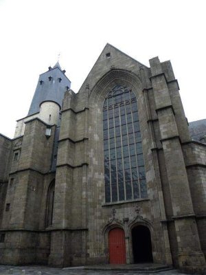 Western facade of Saint-Germain Church in Rennes showing detailed architecture