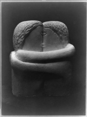 Abstract photographic print titled The Kiss