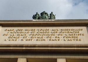 Exterior facade of the Musée de l'Homme building in Paris