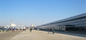 Exterior of Parc des Expositions building in Bordeaux