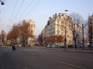View of Place Jean Macé urban square in Lyon showcasing contemporary cityscape