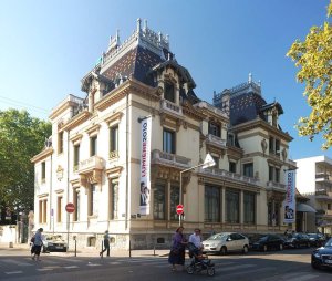The exterior view of the Institut Lumière museum building in Lyon, France