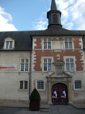 Entrance to the Ancien Collège des Jésuites de Reims serving as access to Sciences Po campus at Place Museux
