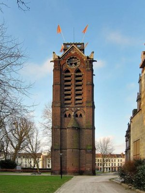 bell tower of Notre-Dame-de-la-Treille Cathedral in Lille