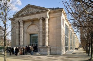 Exterior facade of Musée de l'Orangerie in Paris, France under clear sky