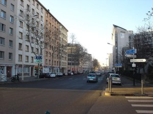 Rue Garibaldi street scene near the former Sergeant Blandan barracks in Lyon 7th arrondissement