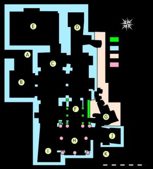 Design plans of the crypt at the Abbey of Saint Victor in Marseille