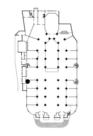 Architectural floor plan of Saint-Gervais-Saint-Protais church in Paris