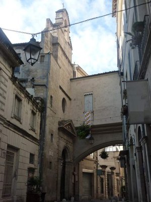 Exterior entrance of Chapel Sainte-Foy at 14 rue Jacques Coeur in Montpellier