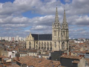 Exterior view of Saint-Louis church in Bordeaux Chartrons district