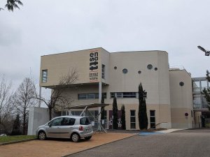 Exterior view of the National School of Arts and Techniques of Theater building in Lyon