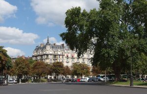 Place de la Nation urban square in Paris with buildings and public space
