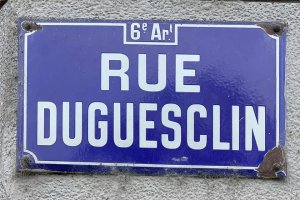 Rue Duguesclin street name sign in Lyon