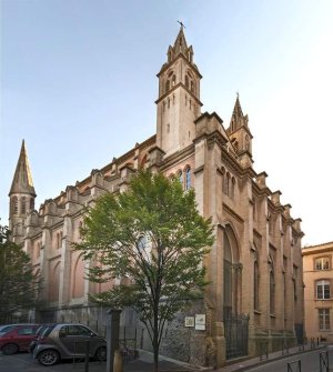 Facade of the Église du Gésu church in Toulouse designed by Henry Bach