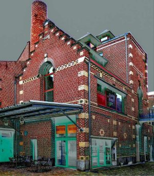 Exterior view of Maison Folie Moulins cultural center in Lille