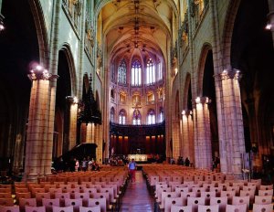 Interior view of the nave in the Church of St. Nicetius, Lyon