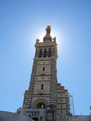 Notre-Dame de la Garde basilica on hilltop overlooking Marseille