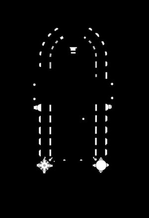 Architectural floor plans of the Church of Saint-Sulpice in Paris