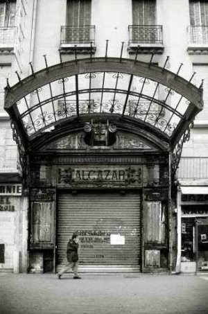 Entrance of the Alcazar building in Marseille before renovation