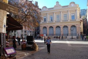 Exterior view of the loge or temple of the Change at Place du Change in Lyon