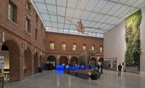 Grand Square entry hall inside the Museum of Toulouse showing historic cloister architecture